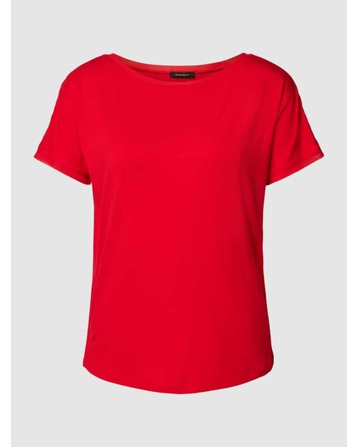 MORE&MORE Red T-Shirt mit U-Boot-Ausschnitt