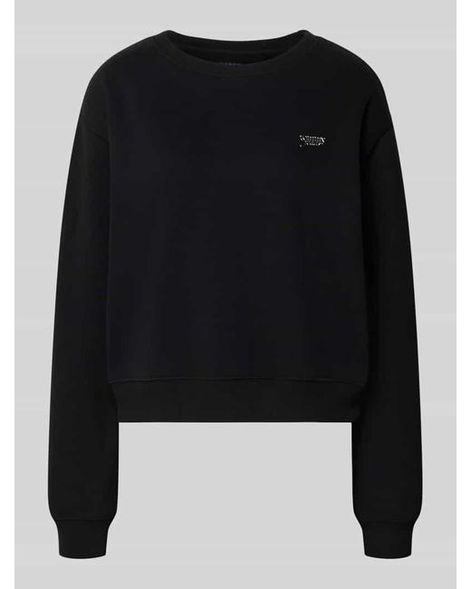 Tommy Hilfiger Black Relaxed Fit Sweatshirt aus Baumwoll-Mix