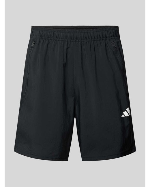 Adidas Korte Regular Fit Broek Met Logoprint in het Black voor heren