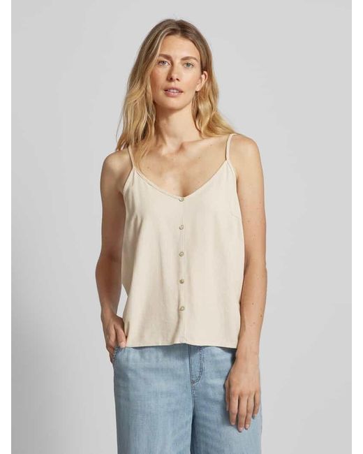 Vero Moda Natural Trägertop aus Viskose-Leinen-Mix Modell 'MYMILO'