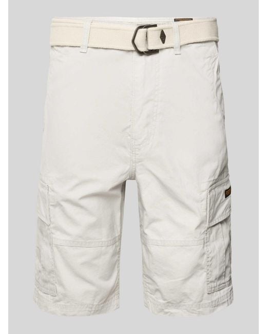 Superdry Regular Fit Korte Cargobroek Met Riem in het White voor heren
