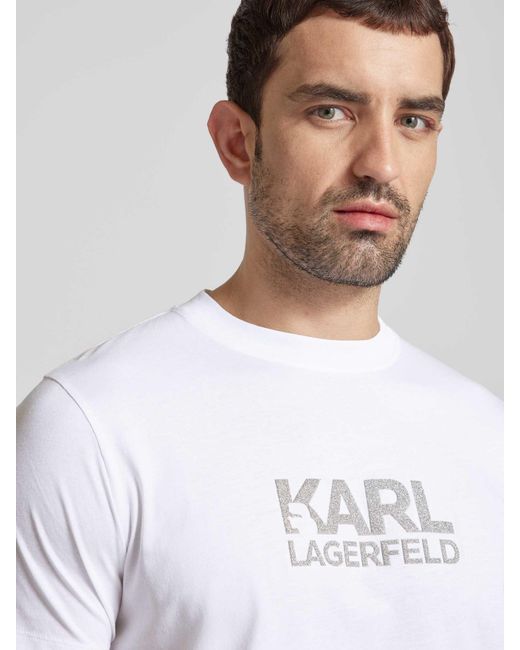 Karl Lagerfeld T-Shirt mit Label-Print in White für Herren