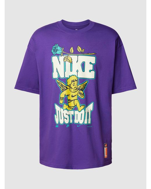 Nike T-shirt Met Label- En Motiefprint in het Purple voor heren