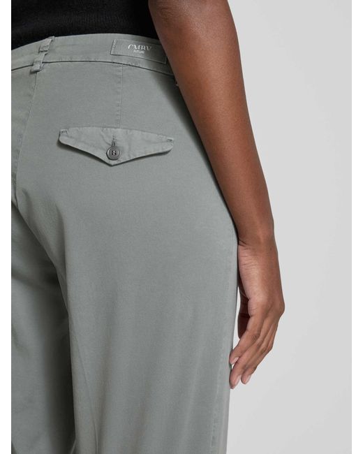 Cambio Regular Fit Stoffen Broek Met Ceintuurlussen in het Gray