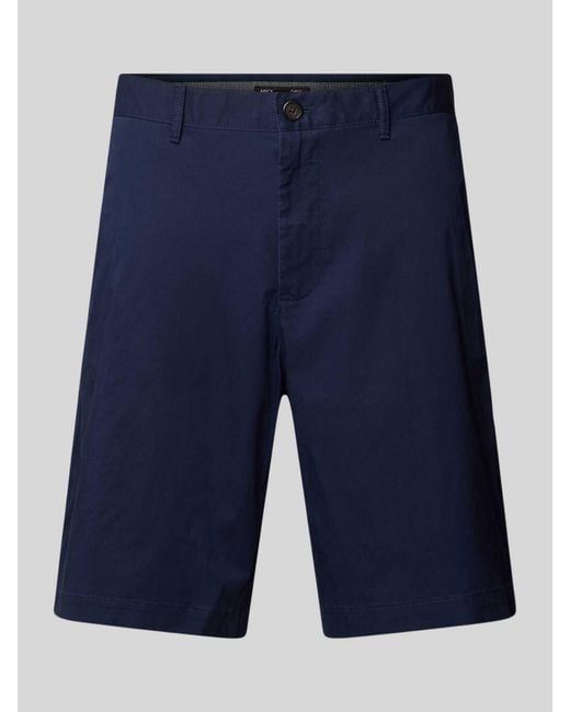 Michael Kors Korte Regular Fit Broek Met Riemlussen in het Blue voor heren