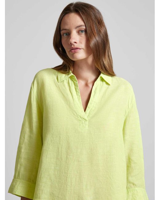 Opus Blouseshirt Met V-hals in het Yellow