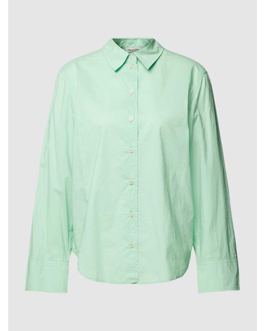 Marc O' Polo Overhemdblouse Met Platte Kraag in het Green