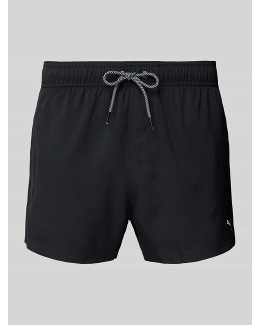 PUMA Regular Fit Badehose mit Logo-Print in Black für Herren