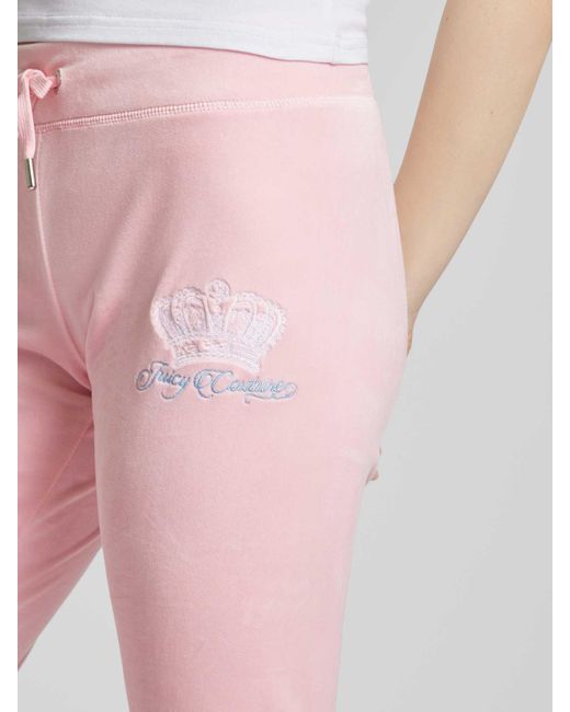 Juicy Couture Sweatpants Met Labelstitching in het Pink voor heren