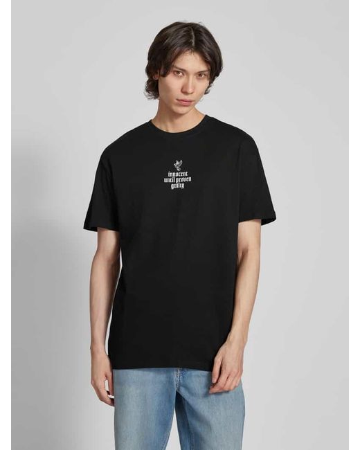 Mister Tee Oversized T-Shirt mit Statement-Print in Black für Herren