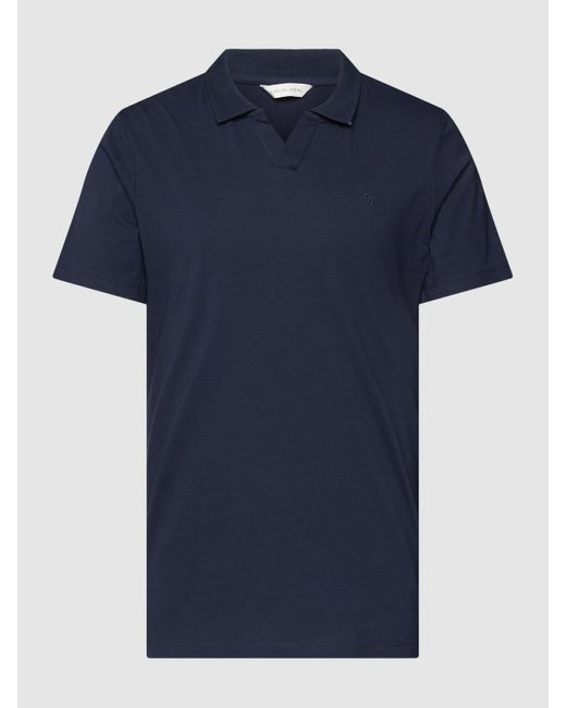 Casual Friday Poloshirt Met Logostitching, Model 'theis' in het Blue voor heren