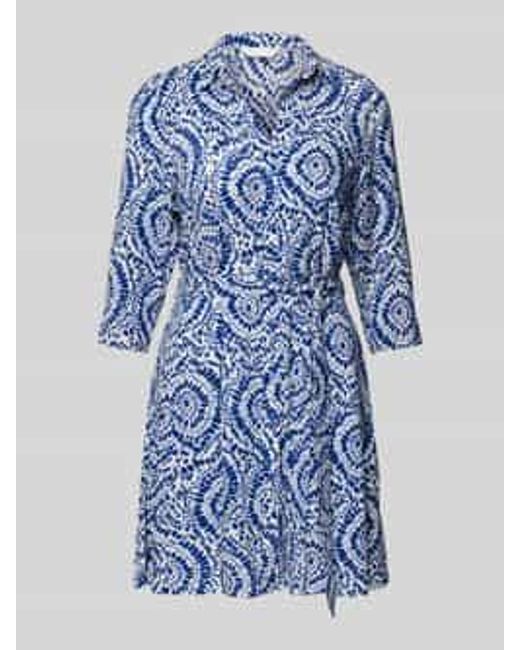 Apricot Overhemdjurk Van Viscose Met Strikceintuur in het Blue