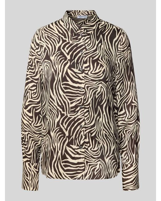 MORE&MORE Overhemdblouse Met Knoopsluiting in het Gray
