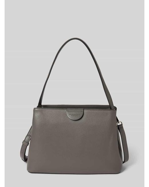 SEIDENFELT Gray Hobo Bag Mit Label-Detail Modell 'Linsell'