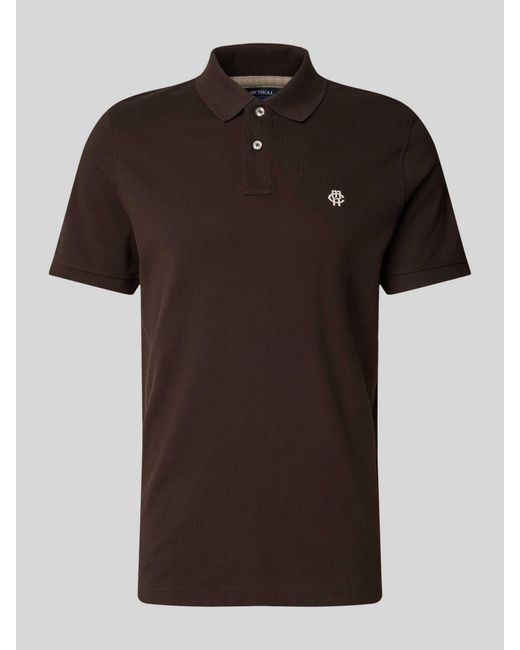 Mcneal Regular Fit Poloshirt Met Knoopsluiting En Labelstitching in het Black voor heren