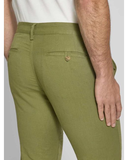 Polo Ralph Lauren Regular Fit Leinenhose mit Knopf- und Reißverschluss in Green für Herren