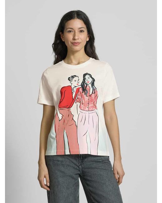 S.oliver Red Relaxed Fit T-Shirt aus reiner Baumwolle