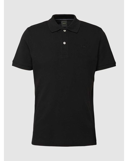 Geox Poloshirt Met Zijsplitten in het Black voor heren
