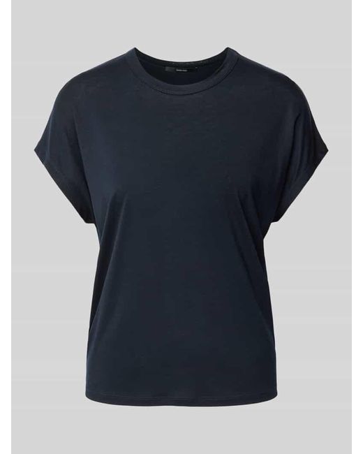 someday. Blue T-Shirt aus Lyocell in unifarbenem Design Modell 'Kanja'