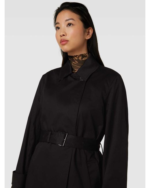 Calvin Klein Trenchcoat Met Tailleriem in het Black