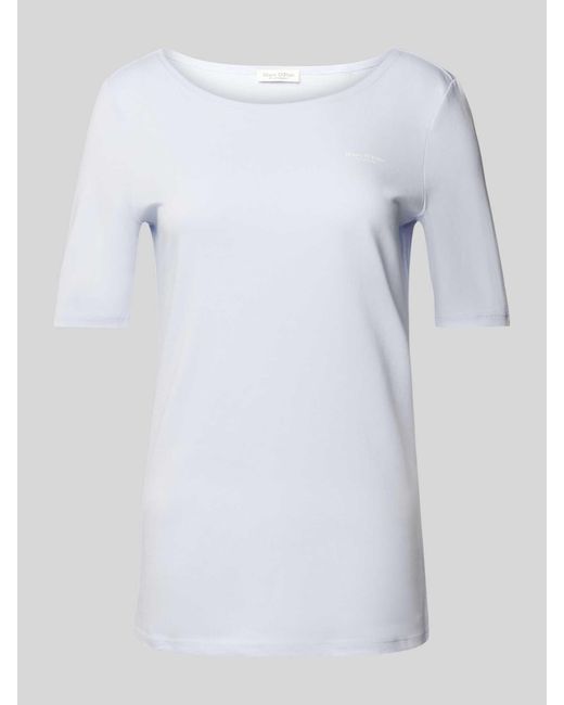Marc O' Polo T-shirt Met Boothals in het White