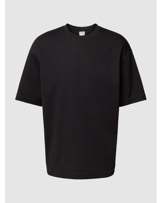 SELECTED Relaxed Fit T-Shirt Met Ronde Hals, Model 'Oscar' in het Black voor heren