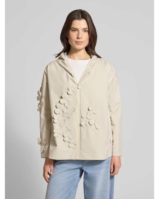 Save The Duck Natural Regular Fit Regenjacke mit floralen Applikationen Modell 'Rosa'