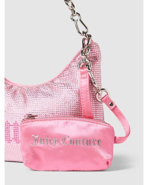 Juicy Couture Hobotas Met All-over Siersteentjes in het Pink