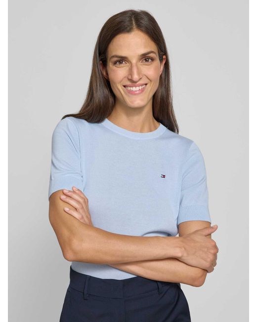 Tommy Hilfiger Regular Fit T-Shirt Van Puur Katoen in het Blue