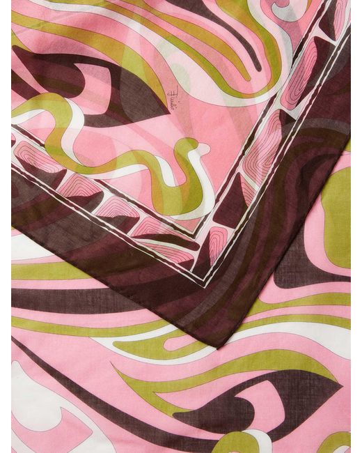 Emilio Pucci White Pareo mit grafischem Allover-Muster