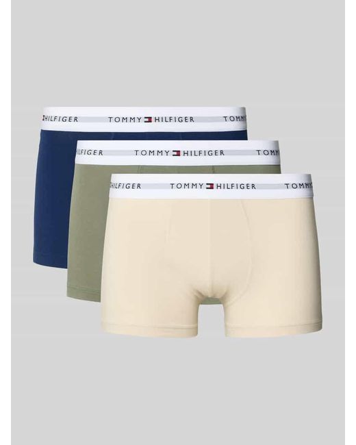 Tommy Hilfiger Trunks aus Baumwoll-Mix im 3er-Pack in Blue für Herren