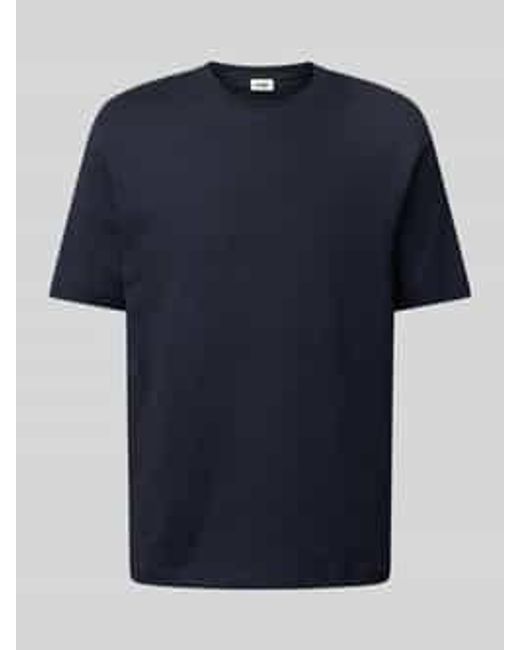 Drykorn T-shirt Met Geribde Ronde Hals in het Blue voor heren