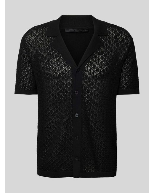 Drykorn Regular Fit Vrijetijdsoverhemd Met Ajourpatroon in het Black voor heren