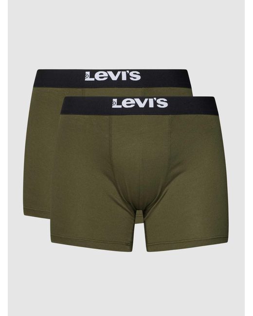 Levi's Boxershort Met Labeldetail, Model 'Solid Basic' in het Green voor heren