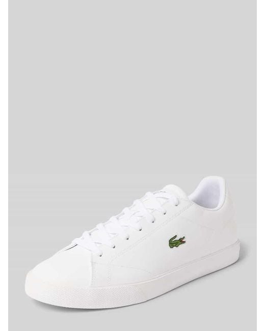 Lacoste Low Top Sneaker aus Leder-Mix in White für Herren