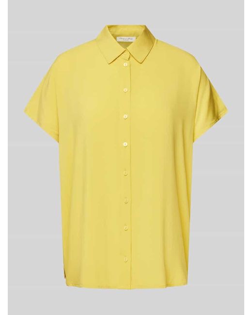 Christian Berg Women Yellow Regular Fit Hemdbluse Mit Kappärmeln