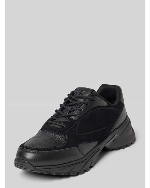 Calvin Klein Sneaker aus Leder mit profilierter Sohle in Black für Herren