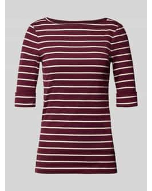 Ralph Lauren Regular Fit T-Shirt Met 1/2-Mouwen, Model 'Judy' in het Red