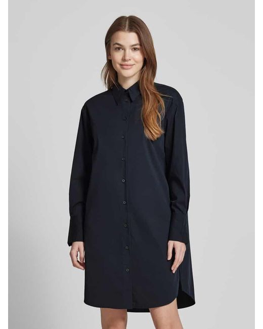 Marc O' Polo Blue Oversized Blusenkleid Mit Eingrifftaschen