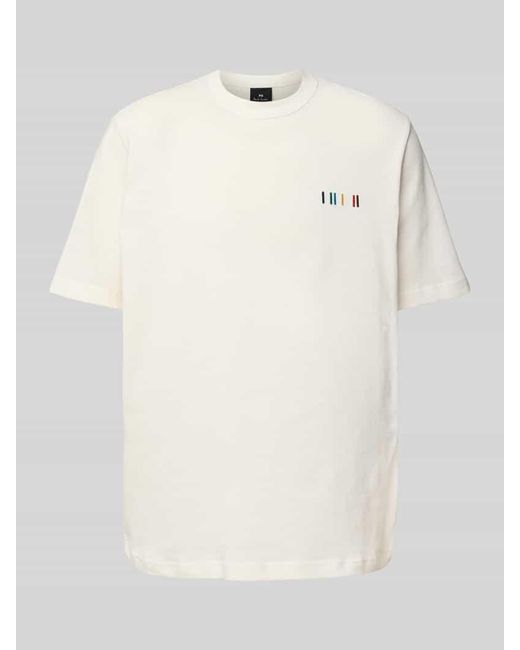 Paul Smith T-Shirt mit Motiv-Stitching in Natural für Herren