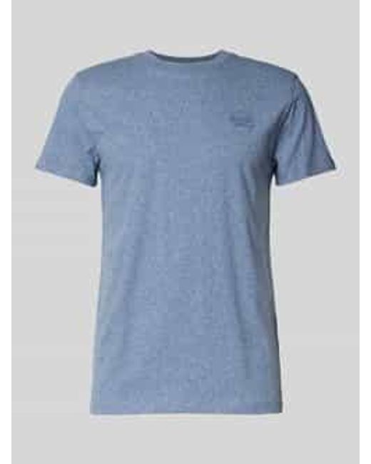 Superdry T-shirt Met Labelstitching in het Blue voor heren