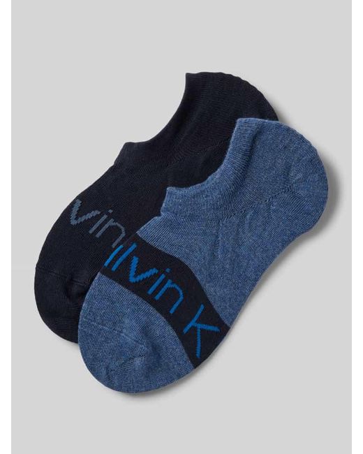 Calvin Klein Sneakersocken Mit Label-Print in Blue für Herren