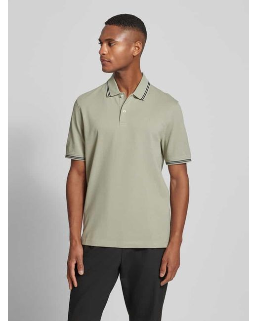 Bugatti Regular Fit Poloshirt Mit Label-Detail in Green für Herren