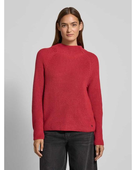 Monari Red Regular Fit Pullover in Strick-Optik Modell 'Basic'