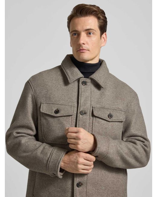 SELECTED Regular Fit Jack Met Wol, Model 'Mitch' in het Gray voor heren