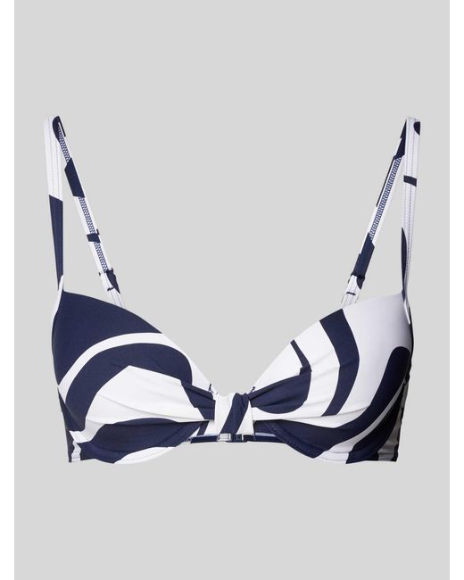 Esprit Blue Bikini-Oberteil mit Allover-Print Modell 'WAVE BEACH'