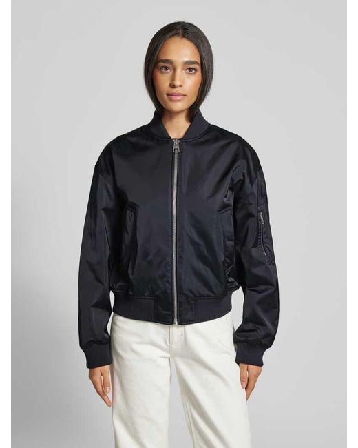 Marc O' Polo Black Regular Fit Blouson Im Aviator-Stil Aus Glänzendem Twill