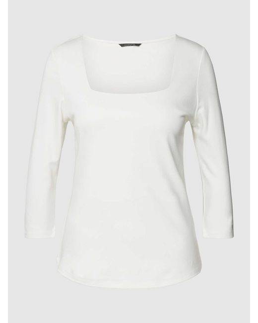 Comma, White T-Shirt mit 3/4-Arm