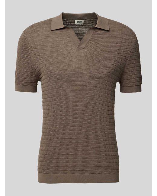 Drykorn Regular Fit Poloshirt Met V-hals in het Brown voor heren