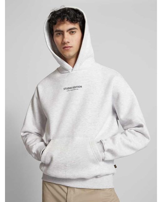 Alpha Industries Hoodie Mit Label-Print Modell 'Studio Edition' in Gray für Herren